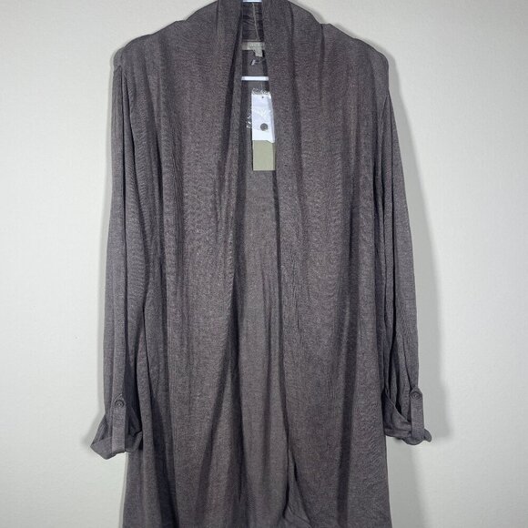 Joan Vass Sweaters - NWT! Joan Vass Women's Brown Lightweight Cardigan Sweater Viscose Large!